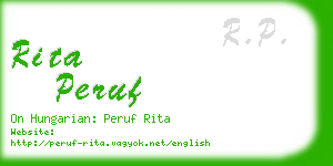 rita peruf business card